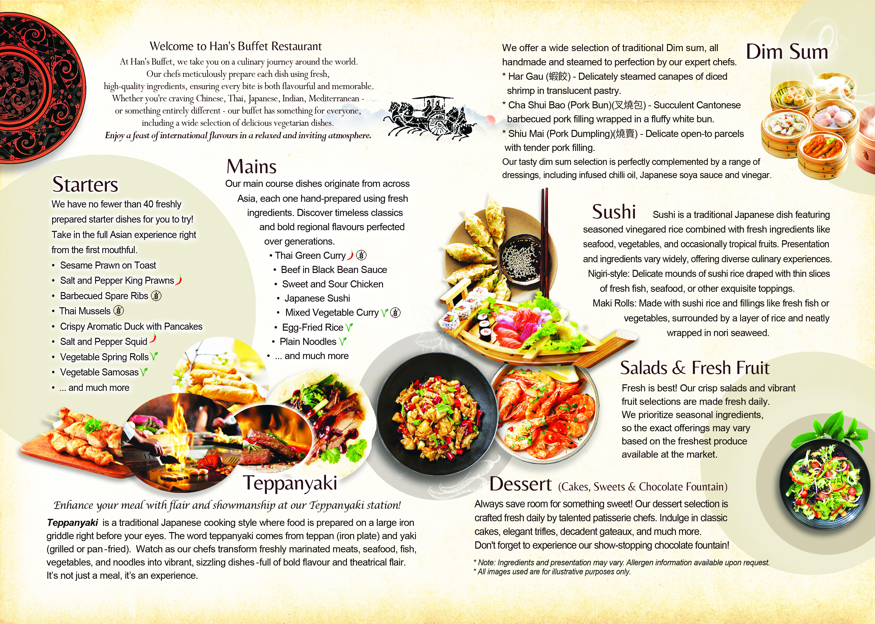Han's Buffet Brochure